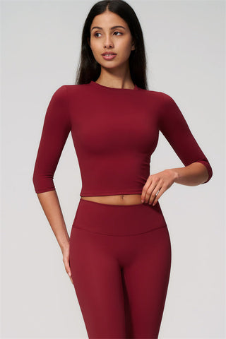 The Natalia Half-Sleeve Top Leggings 2-Piece Set