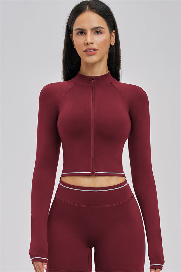 The Unbound Jacket Crop Top Leggings 3-Piece Set - Glamourous Grace