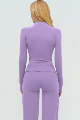The Twirl Zip Jacket Halter Tank Top New Straight Leg Pants 3-Piece Set