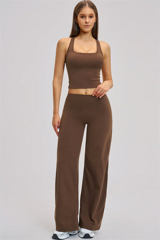 The Dynamic Crop Top Straight Leg Pants 2-Piece Set