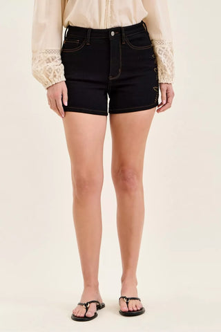 Judy Blue Star Studded Black Denim Jean Shorts
