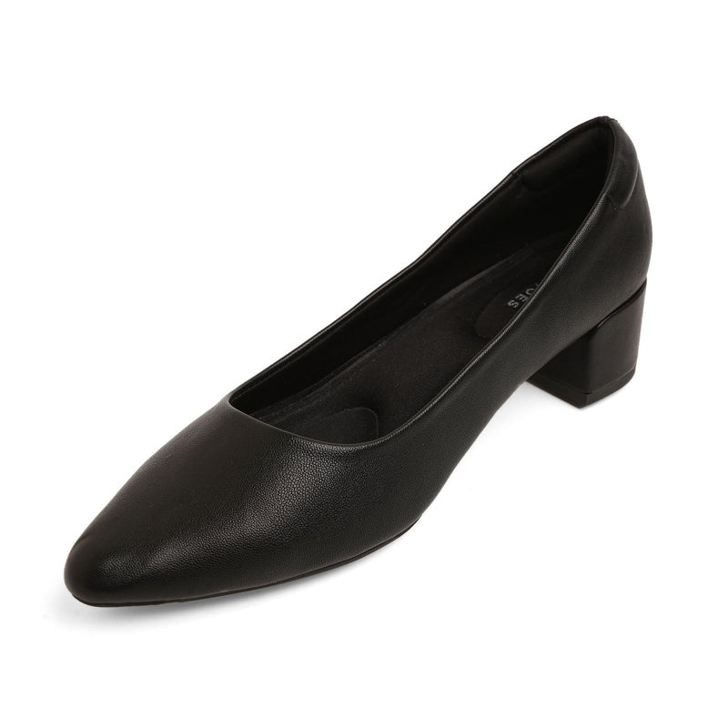 Maddie - Black Block Heels - Glamourous Grace