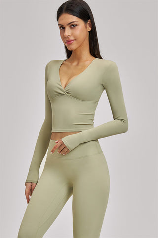 The Swoon Long Sleeve Crop top Leggings 2-Piece Set