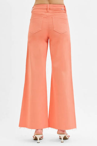 RISEN Tummy Control High Rise Wide Leg Jeans