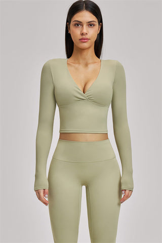 The Swoon Long Sleeve Crop top Leggings 2-Piece Set