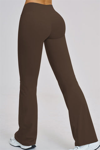 The Zestful Long Sleeve Crop Top Flared Leggings 2-Piece Set