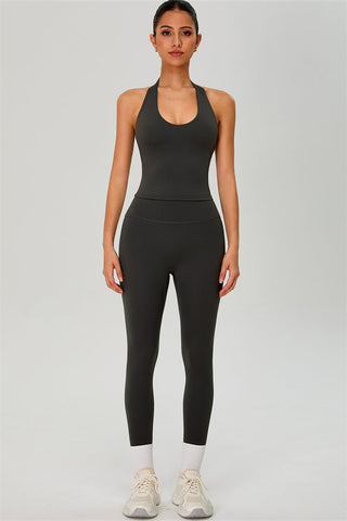 The Solid Halter Tank Top