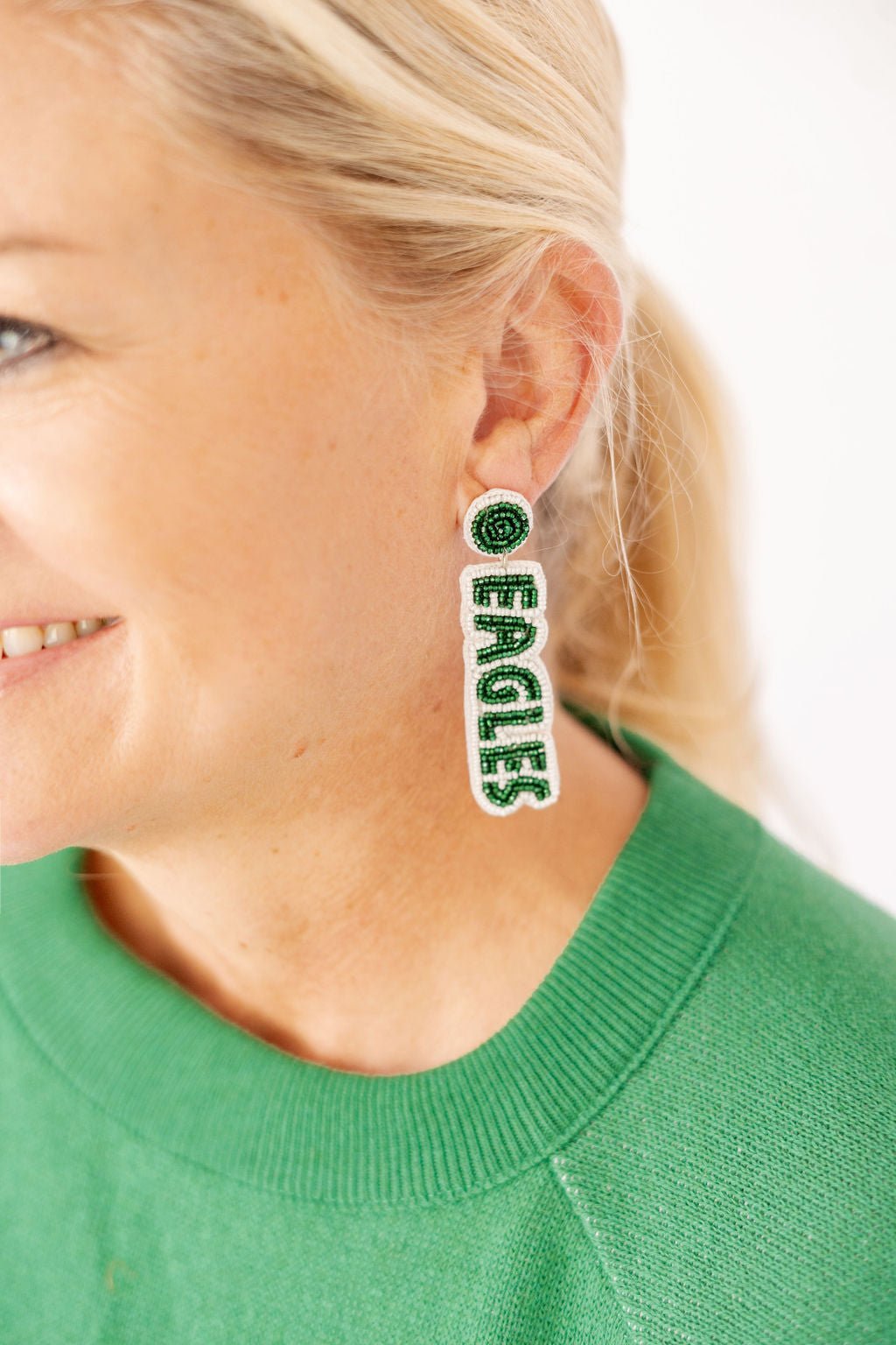 Eagles Drop  - Fabric Backed Earrings - Glamourous Grace