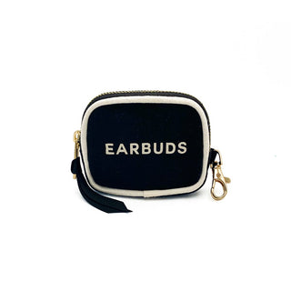 Earbuds Travel Case w Clasp – Black - Glamourous Grace