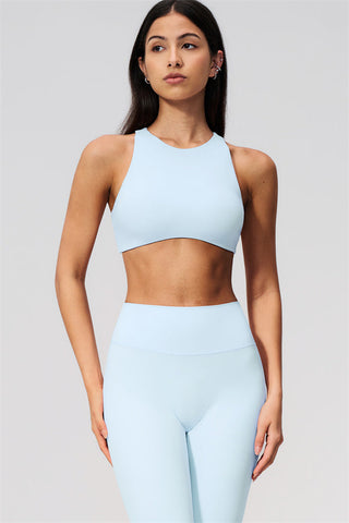 The Twirl Open Back Sports Bra Capri Leggings 2-Piece Set