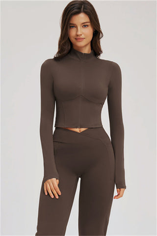 The Sizzle Zip Jacket Flared Leggings 2-Piece Set