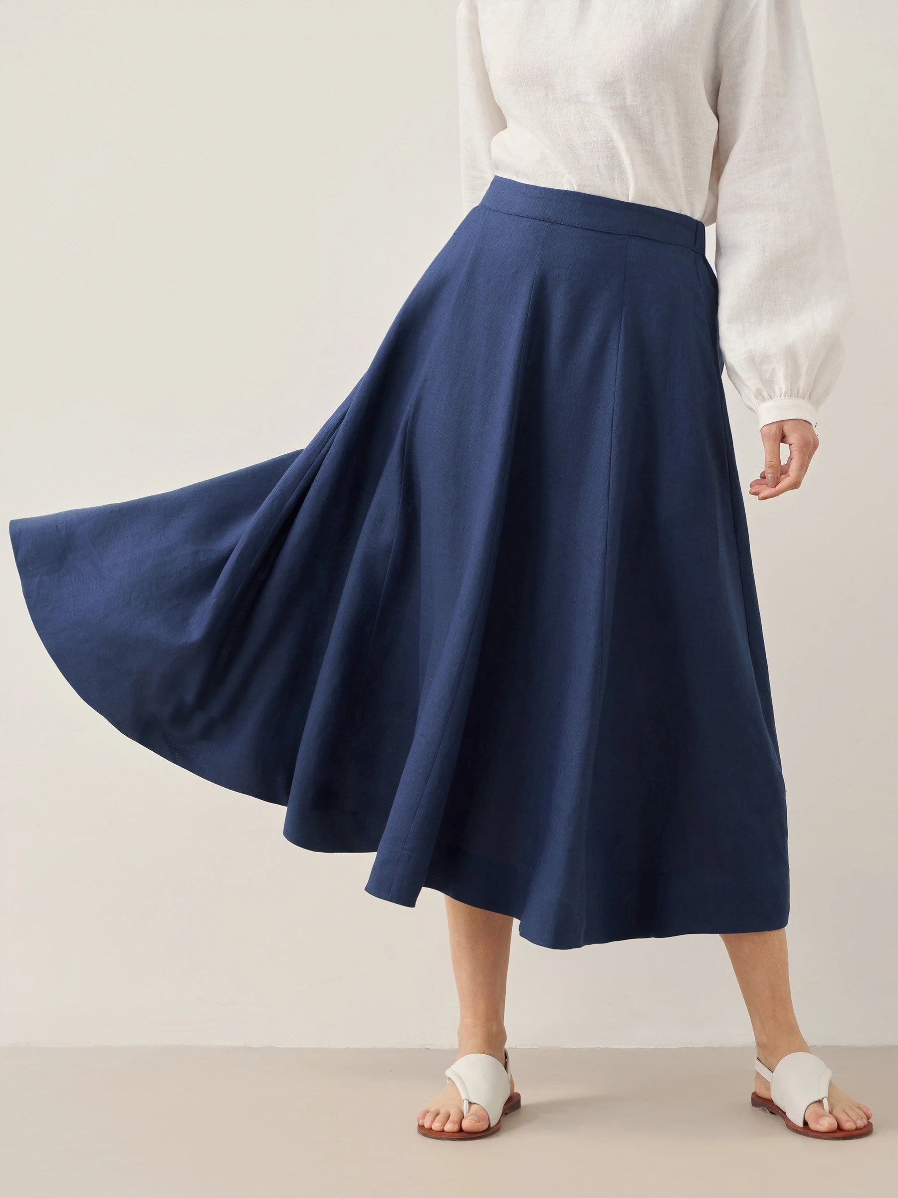 100% Linen A-Line Skirt JEMMA - Glamourous Grace