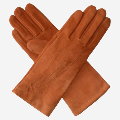 EC4520 (cinnamon) - Women's Italian Cashmere Lined Suede Gloves - Glamourous Grace