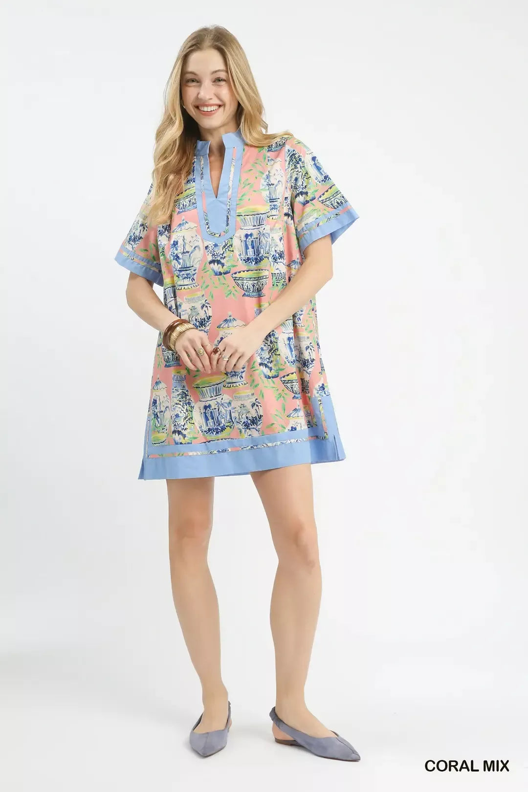 Umgee Mix Abstract Print Mini Dress - Glamourous Grace