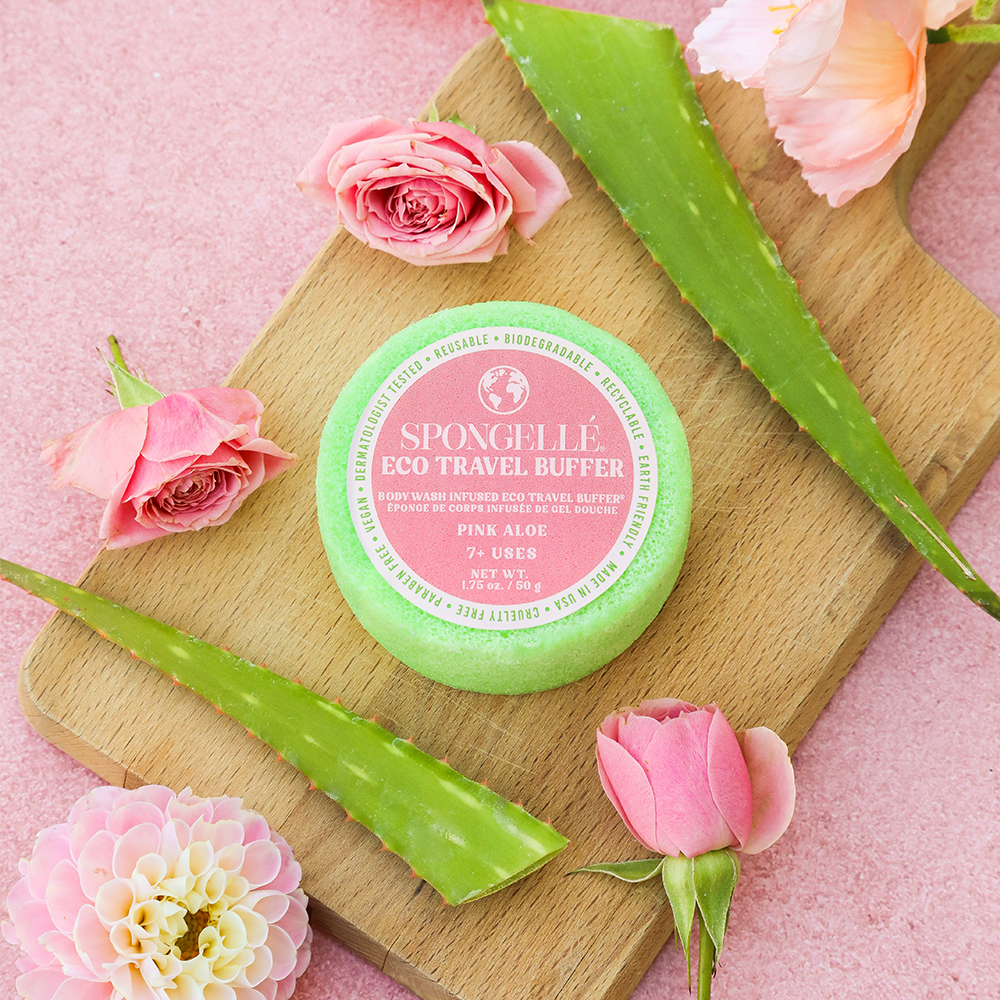 Pink Aloe | Eco Travel Buffer - Glamourous Grace