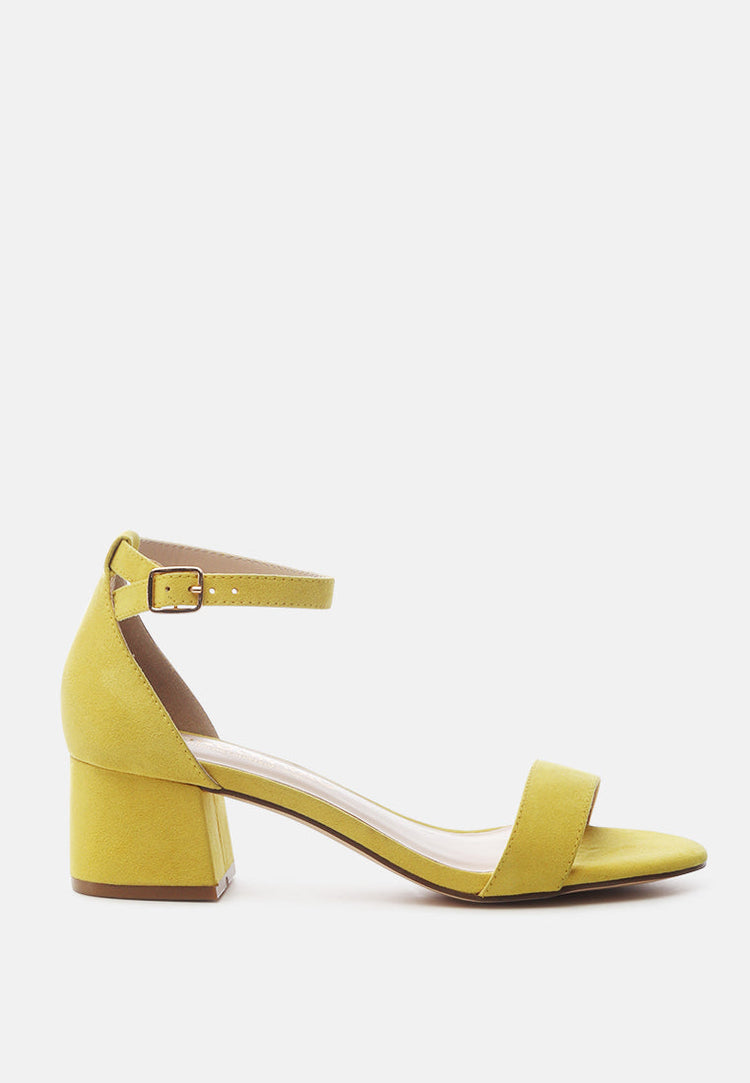Ecrin Suede Block Heel Sandals - Glamourous Grace
