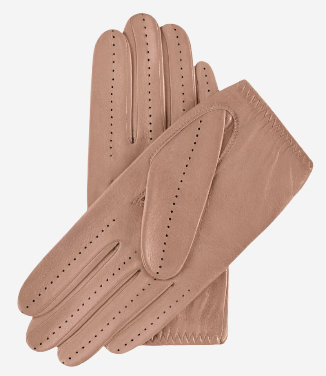 Alessa (beige) - Classic Italian lambskin leather driving gloves - Glamourous Grace