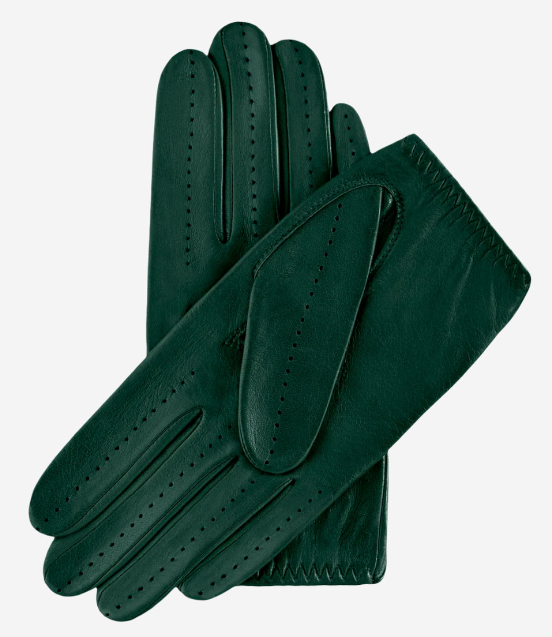 Alessa (hunter) - Classic Italian lambskin leather driving gloves - Glamourous Grace
