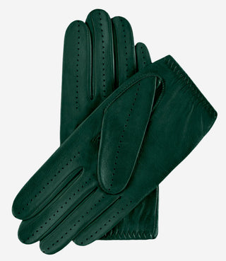 Alessa (hunter) - Classic Italian lambskin leather driving gloves - Glamourous Grace