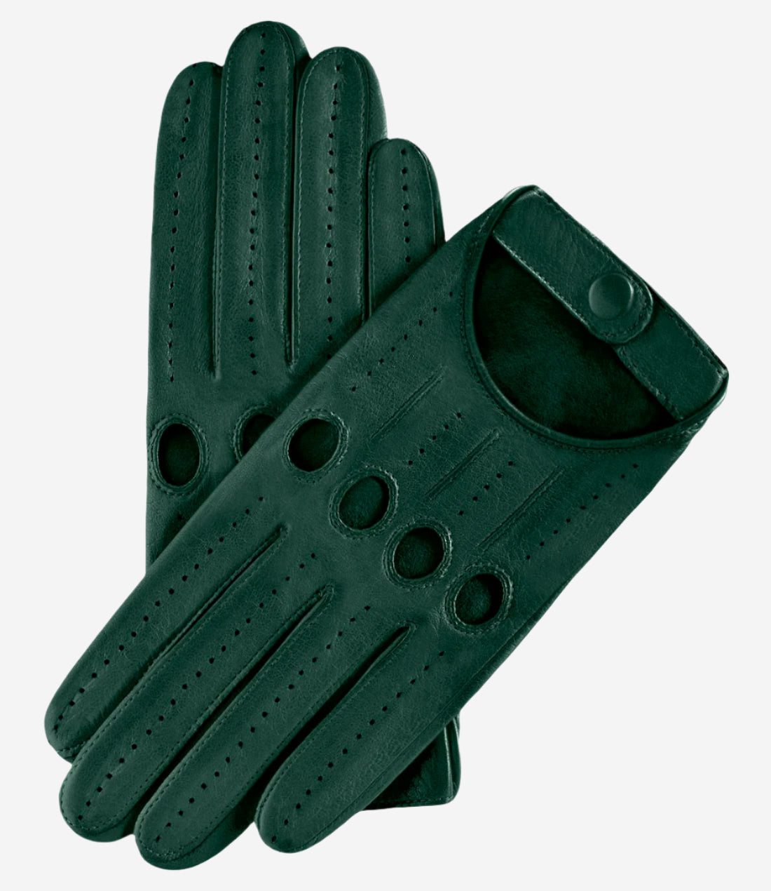Alessa (hunter) - Classic Italian lambskin leather driving gloves - Glamourous Grace
