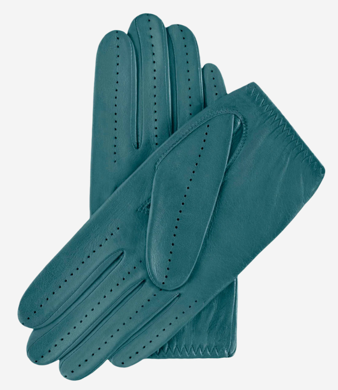 Alessa (sage) - Classic Italian lambskin leather driving gloves - Glamourous Grace