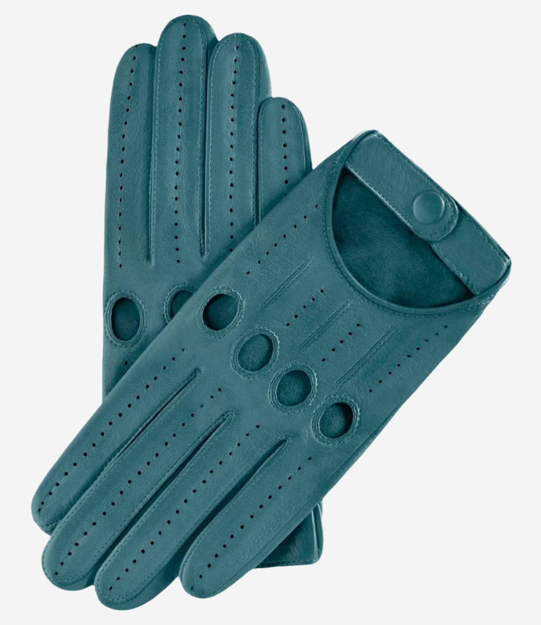 Alessa (sage) - Classic Italian lambskin leather driving gloves - Glamourous Grace