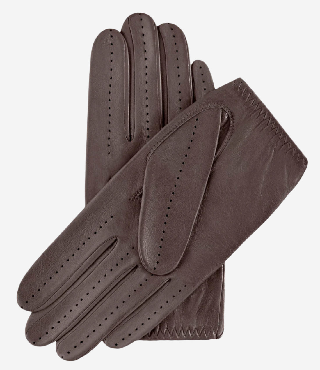 Alessa (Taupe) - Classic Italian lambskin leather driving gloves - Glamourous Grace