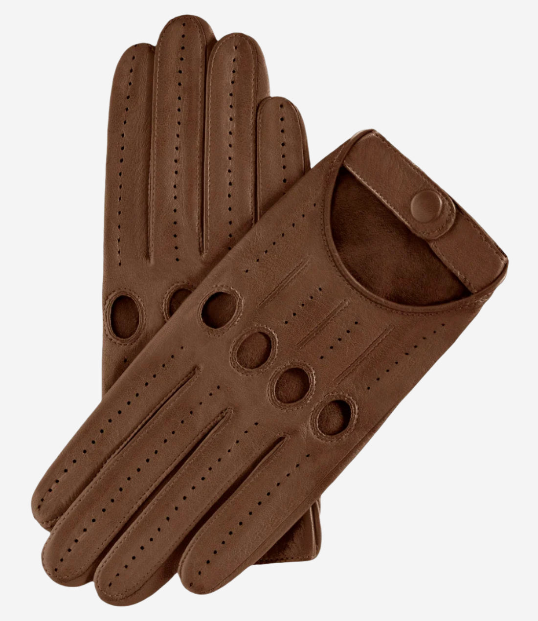Alessa (Taupe) - Classic Italian lambskin leather driving gloves - Glamourous Grace