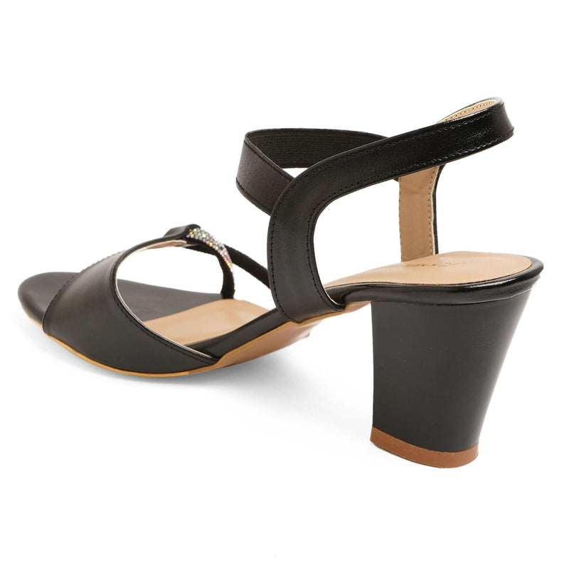 Jena - Black Block Heels - Glamourous Grace