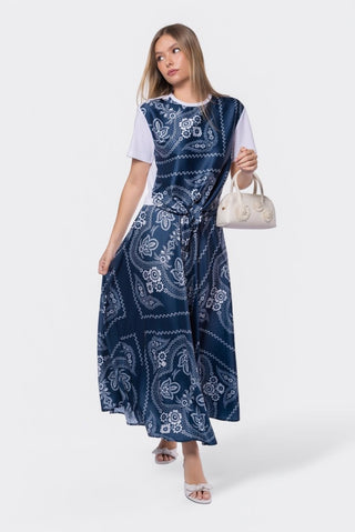 Ella Skirt 38" (Navy Ground)
