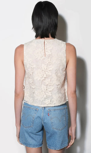 Alba Lace Embroidered Tank Top