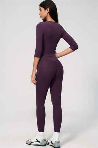 The Natalia Half-Sleeve Top Leggings 2-Piece Set