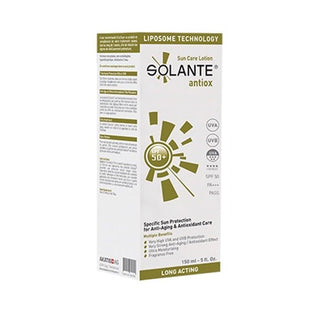 Solante Antiox Sun Care Lotion SPF 50+ | Antioxidant & Anti-Aging Sunscreen, UVA/UVB Broad Spectrum Protection, Vitamin C & E, Lightweight Formula