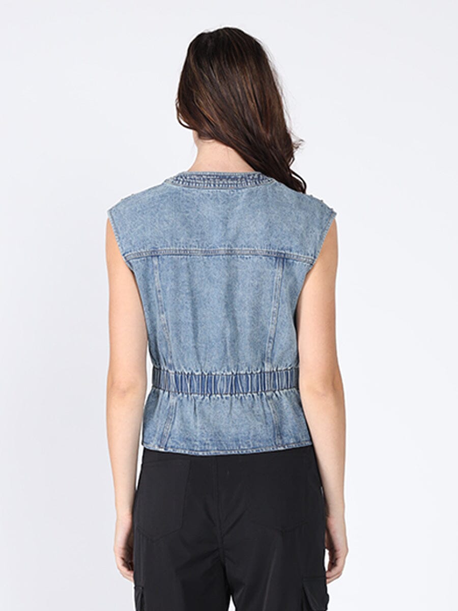 Elastic waist Denim Vest - Glamourous Grace