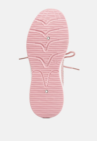 Elizha Stud Embellished Lace Up Sneakers