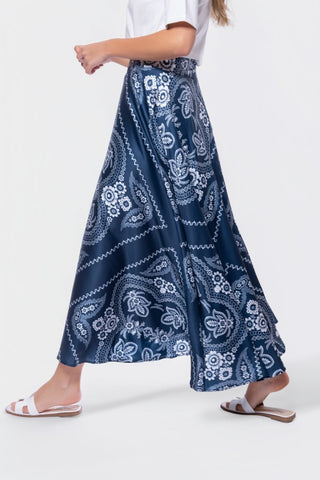 Ella Skirt 38" (Navy Ground)