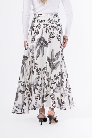 Ella Skirt 38" (White/Black)