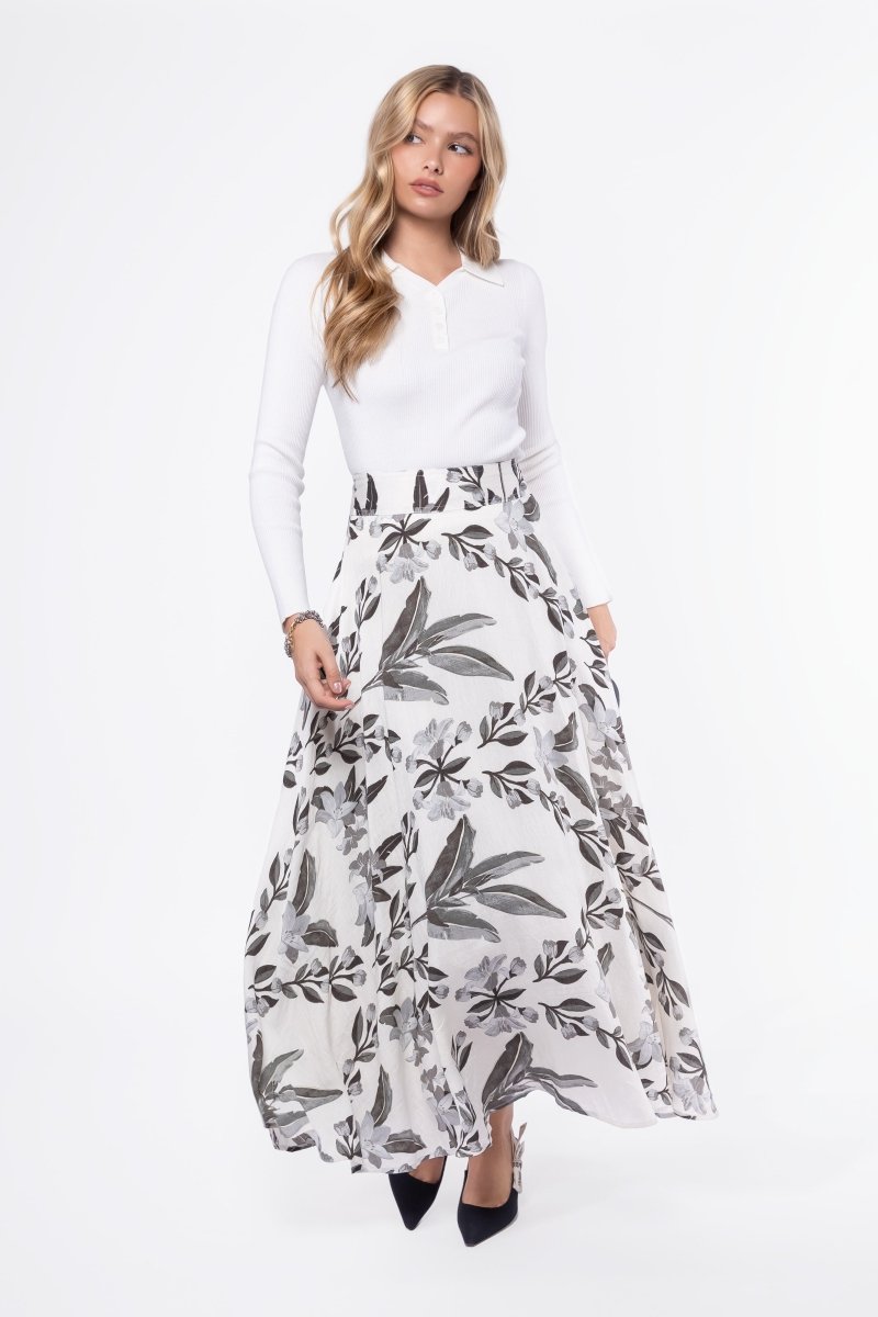 Ella Skirt 38" (White/Black) - Glamourous Grace