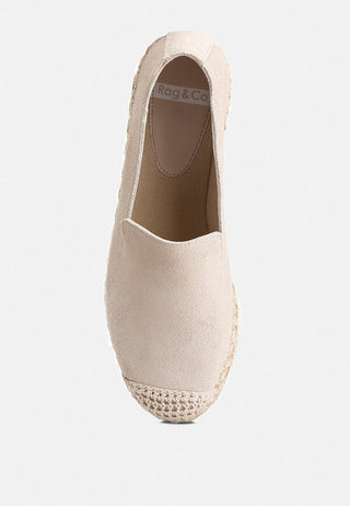 Ellerie Soft Suede Flatform Heel Espadrilles - Glamourous Grace