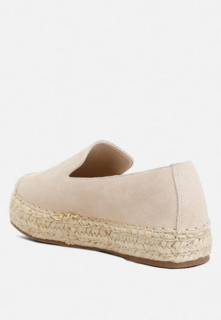 Ellerie Soft Suede Flatform Heel Espadrilles - Glamourous Grace