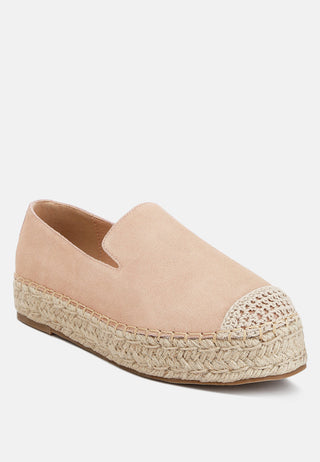 Ellerie Soft Suede Flatform Heel Espadrilles - Glamourous Grace
