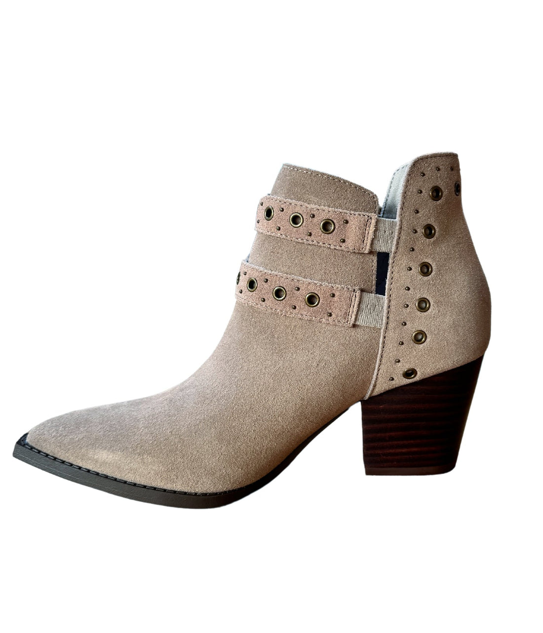 Elsa Leather Ankle Boot in Taupe - Glamourous Grace
