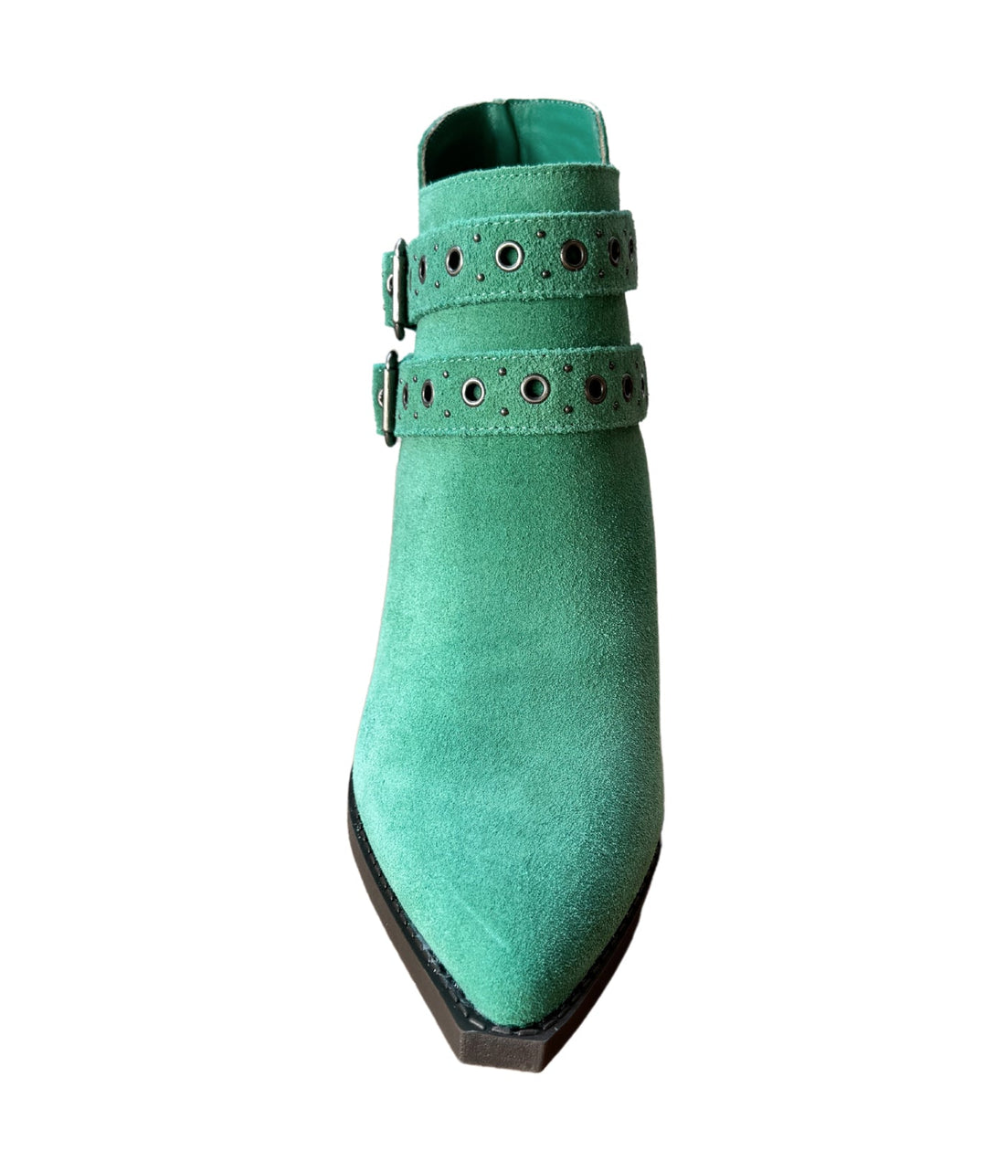 Elsa Leather Ankle Boot in Teal - Glamourous Grace