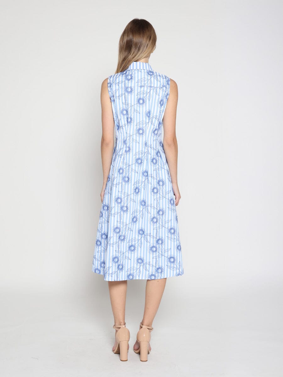 Embroidery Flower Sleeveless Dress - Glamourous Grace