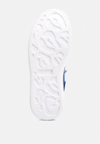 Ena Rhinestone Embellished Denim Sneakers - Glamourous Grace