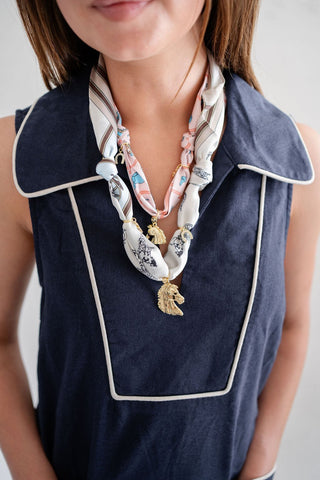 Equestrian -Derby and Winston - Scarf Necklace - Glamourous Grace