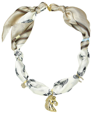 Equestrian -Derby and Winston - Scarf Necklace - Glamourous Grace