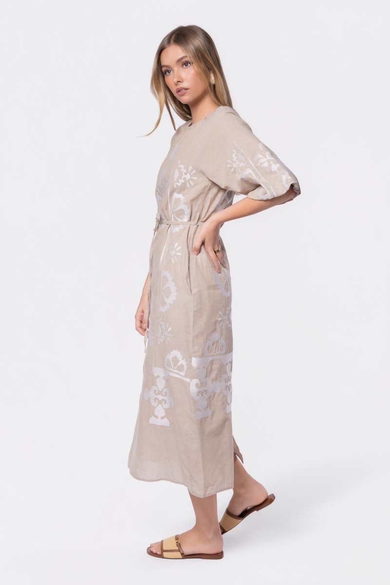 Erica Dress (Beige) - Glamourous Grace