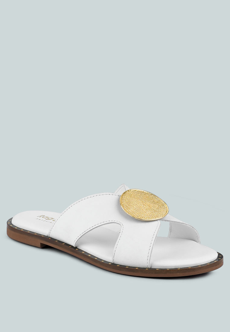 Eudora Buckle Embllished Slip Ons - Glamourous Grace