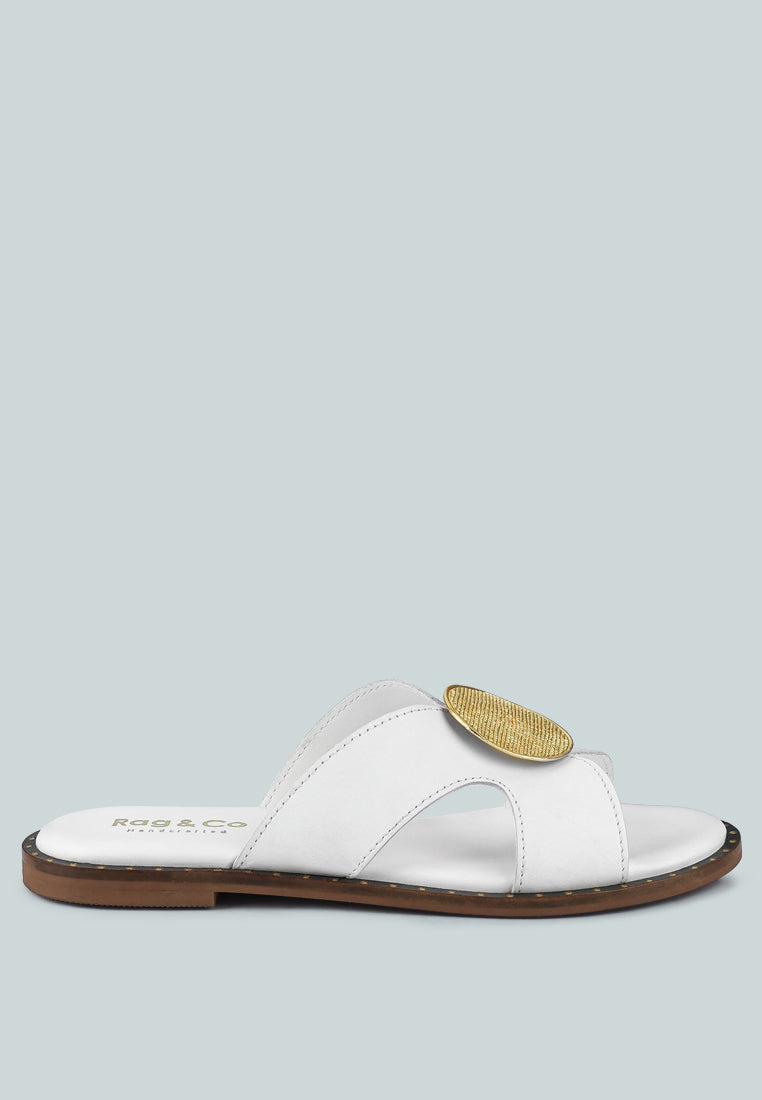 Eudora Buckle Embllished Slip Ons - Glamourous Grace